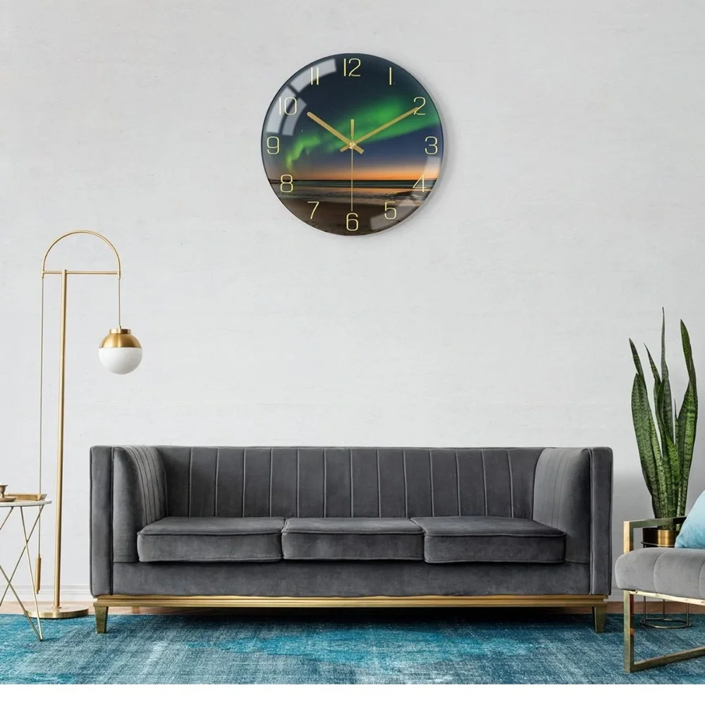 Wonzom 12 in northern lights modern wall clock